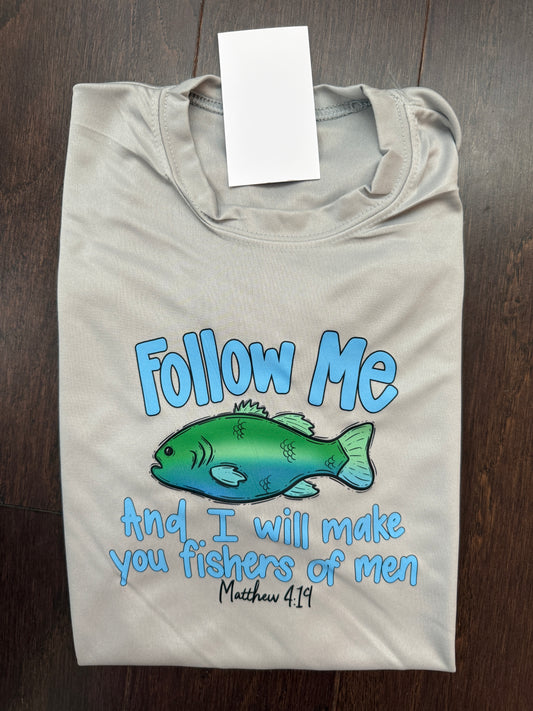 Fisher of Men on grey {dry fit}