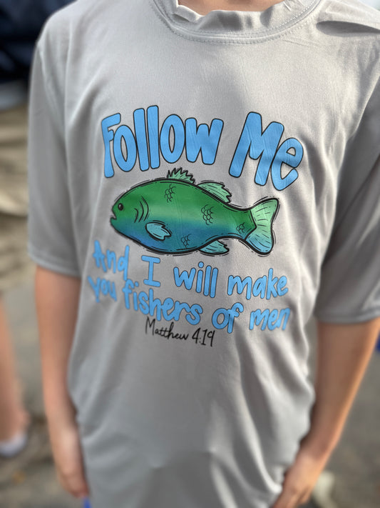 Fisher of Men on grey {dry fit}