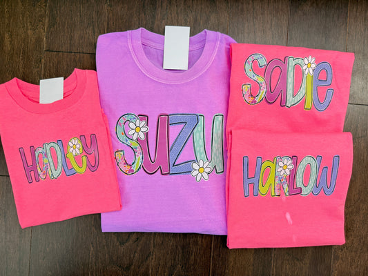 Neon Name / Title Shirts