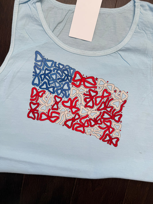 Coquette Bow Flag {light blue}