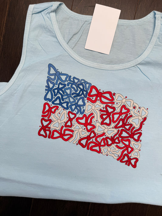 Coquette Bow Flag {light blue}