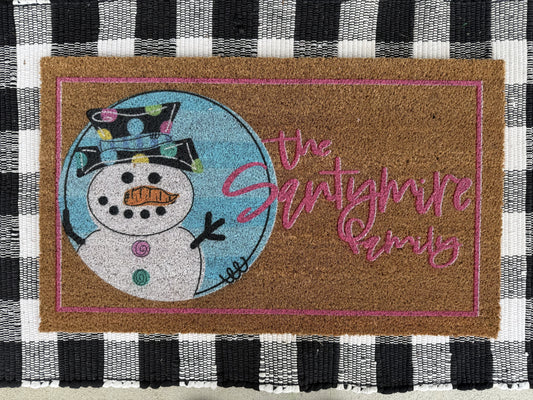 Snowman Doormat