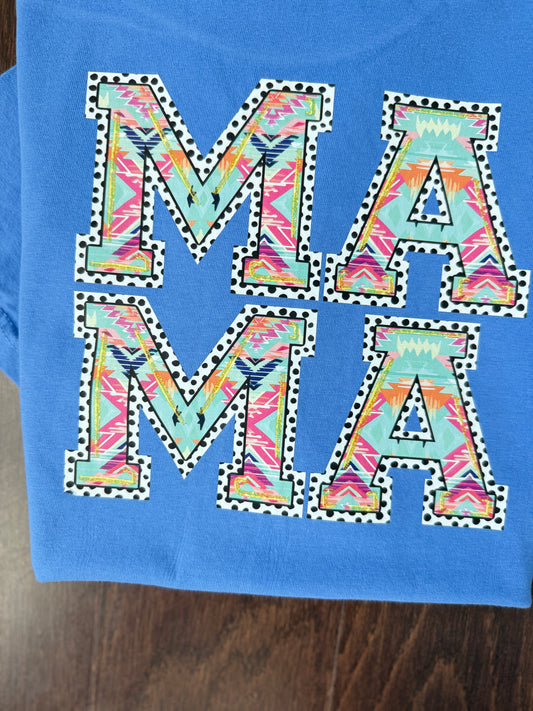 Neon Bright Mama Aztec