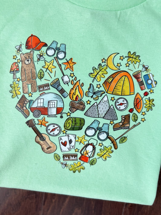 Camping Heart {mint}