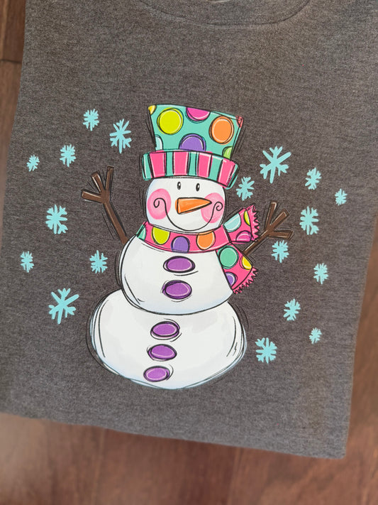Snowman with Snowflakes Shirt
