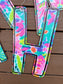 Colorful Floral Initial