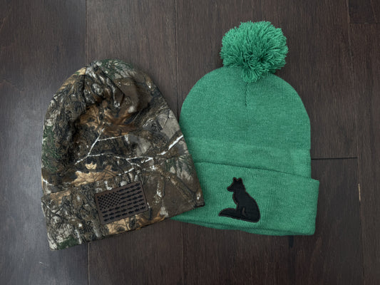 Camo w/ Fishing Flag Beanie