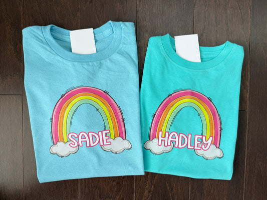 Rainbow w/ Name Tees