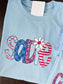 Patriotic Floral Mix Name Tees