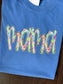Floral Mama {or NAME!} on blue