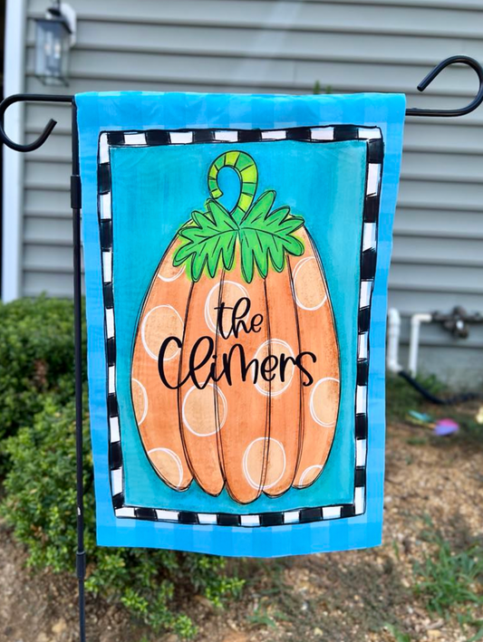 Teal Pumpkin Garden Flag