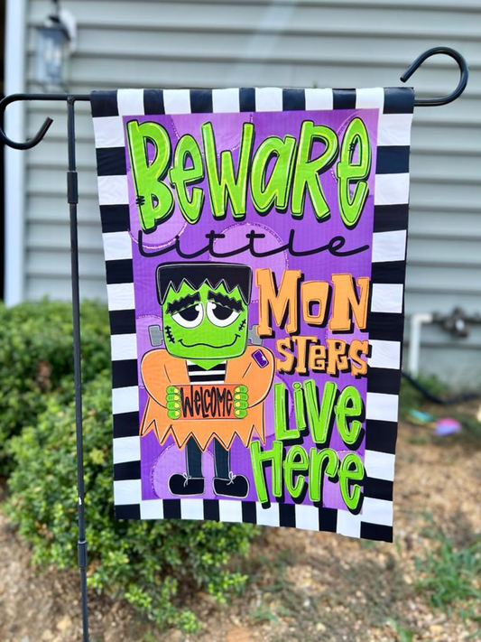 Little Monsters Garden Flag