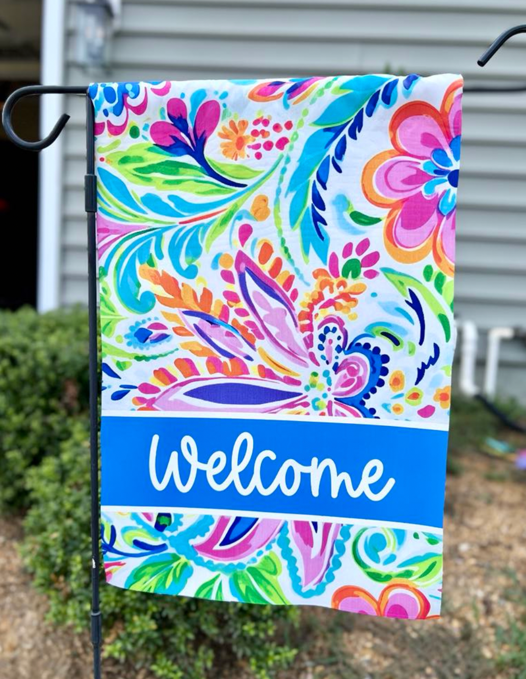 Bright Floral Garden Flag