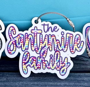 Purple/Rainbow Keychain/Bogg Bit