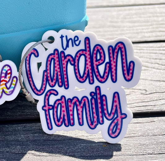 Navy/Pink Dot Bogg Bit/Keychain