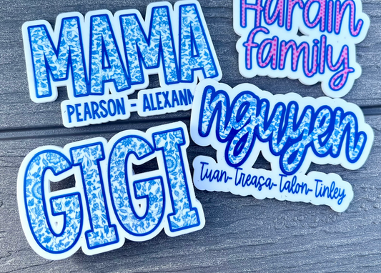 Blue Floral Grandmillenial Bogg Bit