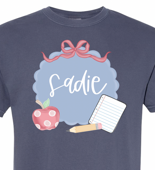 Scalloped w/ Apple Bow