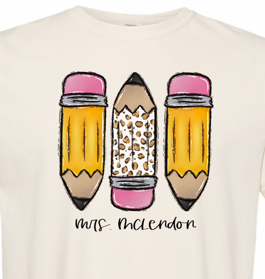 Cheetah Pencil {name or no name! grade levels, too!}