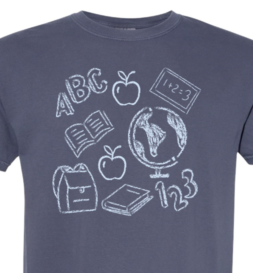 Light Blue Collage on Navy