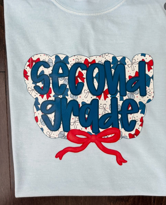 Red/White/Navy Bow Coquette