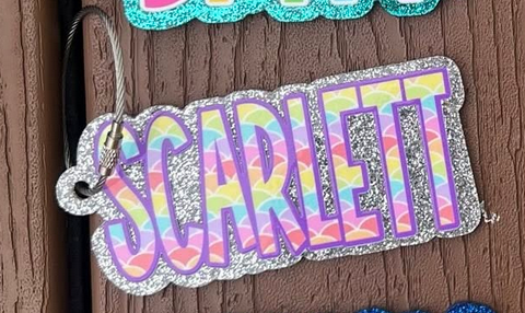 Silver w/ Mermaid Print Letters