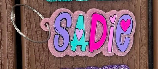 Pink w/ Heart Font Letters