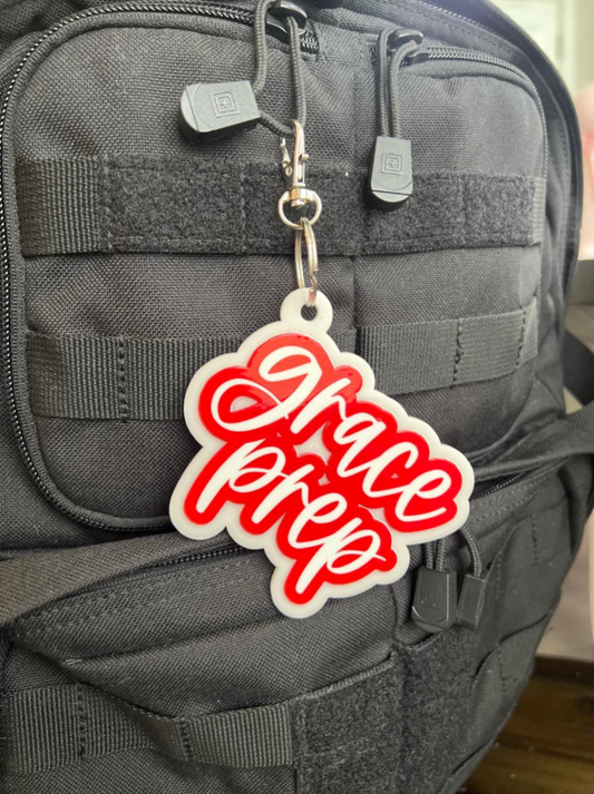 Grace Prep Script Keychain