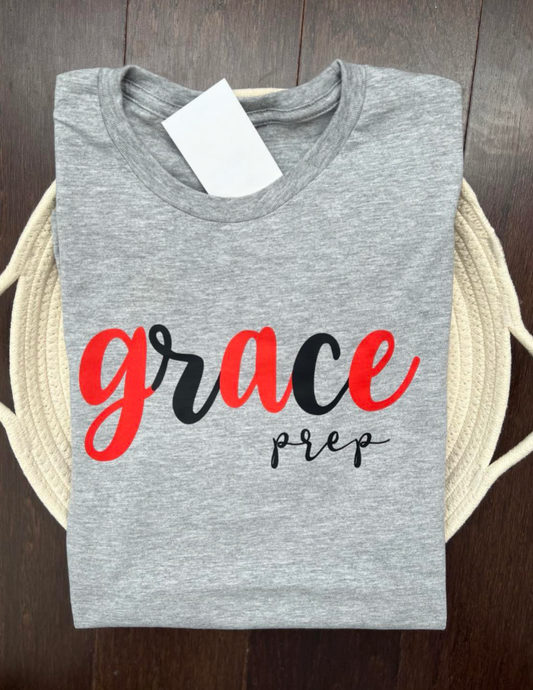 Grace Prep - Script on Grey