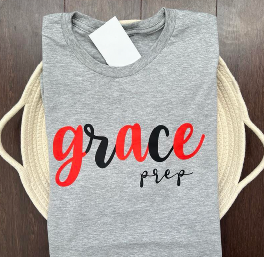 Grace Prep - Script on Grey
