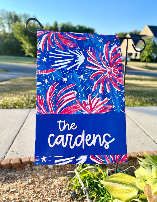 Fireworks Garden Flag