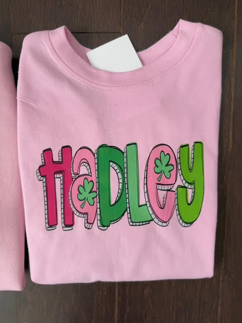 Clover Alphabet Name Shirt {name OR any personalization!}