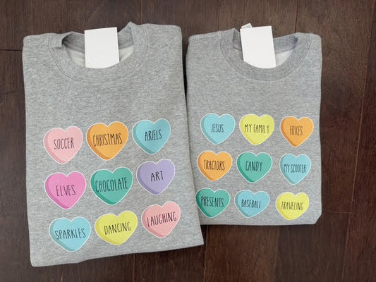 Conversation Heart Favorites Shirt