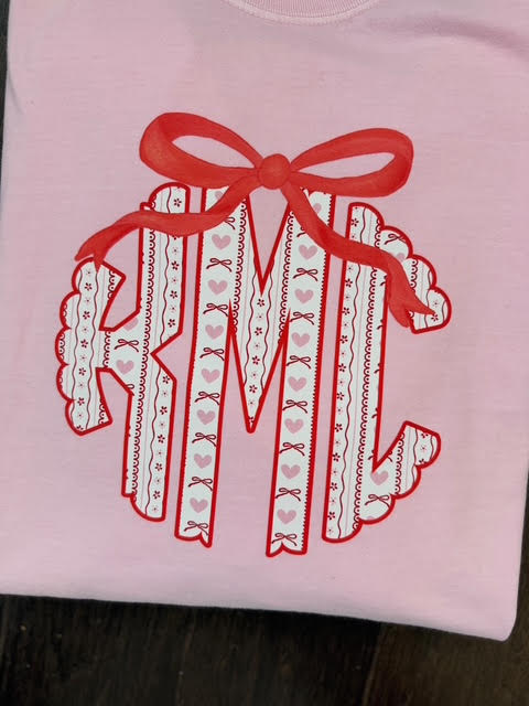 Valentine Bow Monogram Shirt
