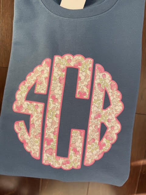 Slate w/ Floral Monogram