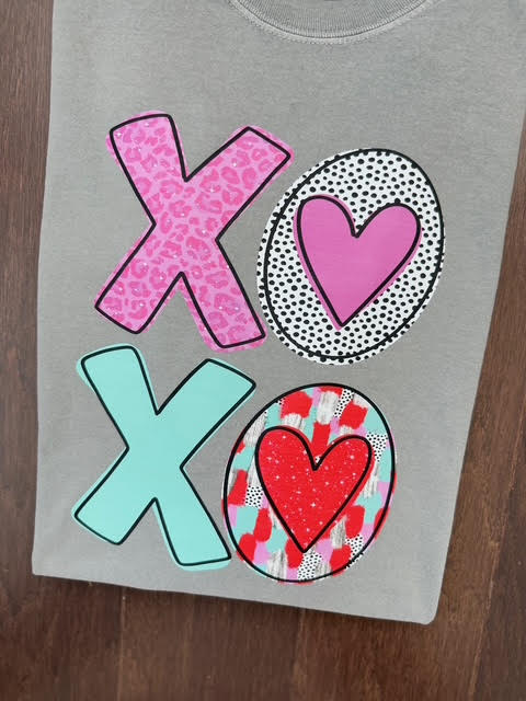 XOXO on Grey