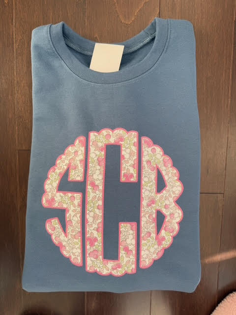 Slate w/ Floral Monogram
