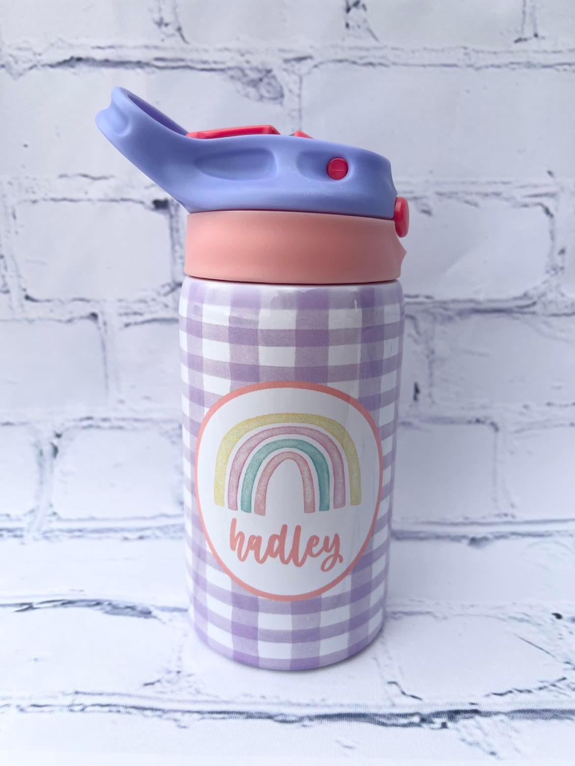 Pink/Purple Lid Water Bottle