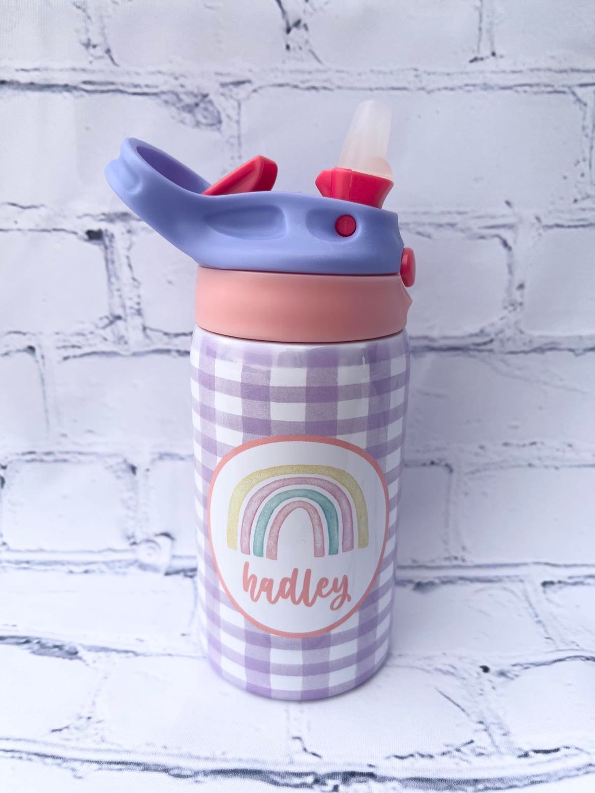 Pink/Purple Lid Water Bottle